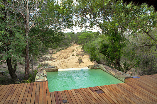 Deck view plunge pool Luxury Suites Camp Jabulani Kapama Greater Kruger